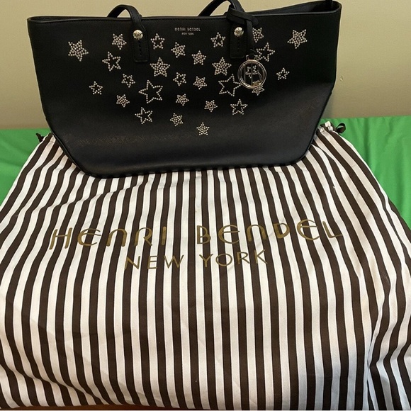 Henri Bendel West 57th Star-Studded Black Tote - Picture 2 of 4